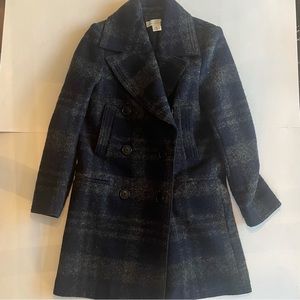 L.O.G.G. By H & M Women’s Wool Blend Double Breasted Pea Coat size 2
